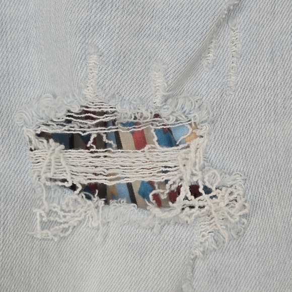 Judy Blue Light Blue Distressed Jean Shorts - Picture 11 of 12